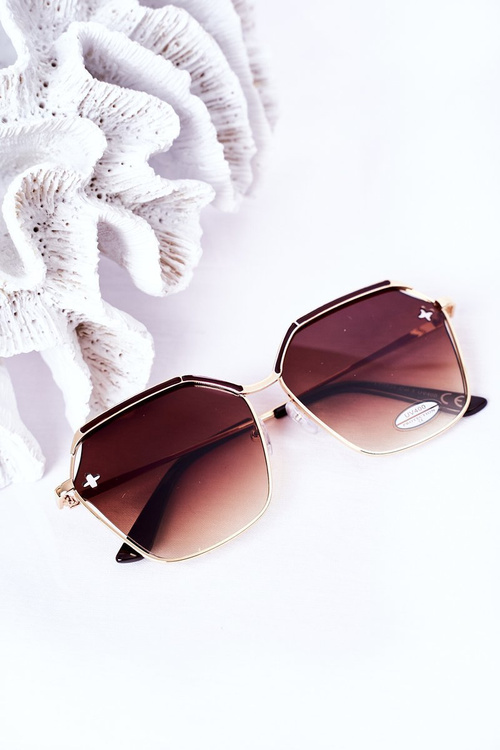 Geometric Sunglasses Brown Ombre