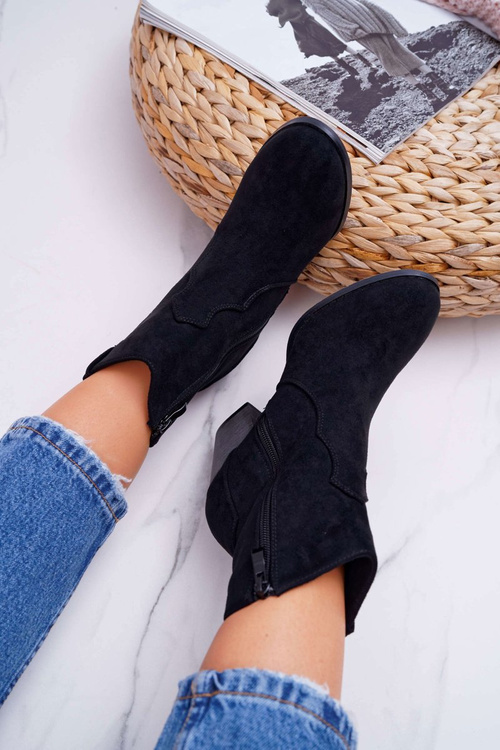 Women's Stiletto Boots Cowboy Boots Black Nutriso