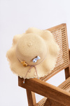 Fashionable Children's Hat With Fish Beige 