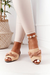 Flat Braided Sandals Lu Boo Beige