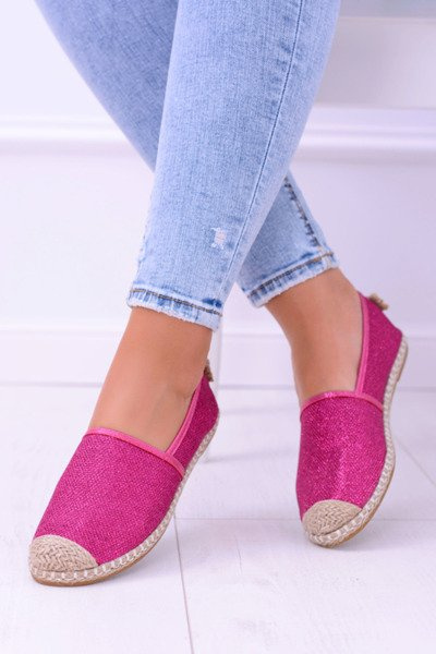 Lu Boo Fuchsia Brocade Espadrilles