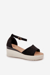 Lightweight platform sandals with a delicate wedge black Gillifia