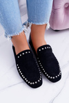 Lu Boo Womens Black Lords Ballerina with Jets Planta