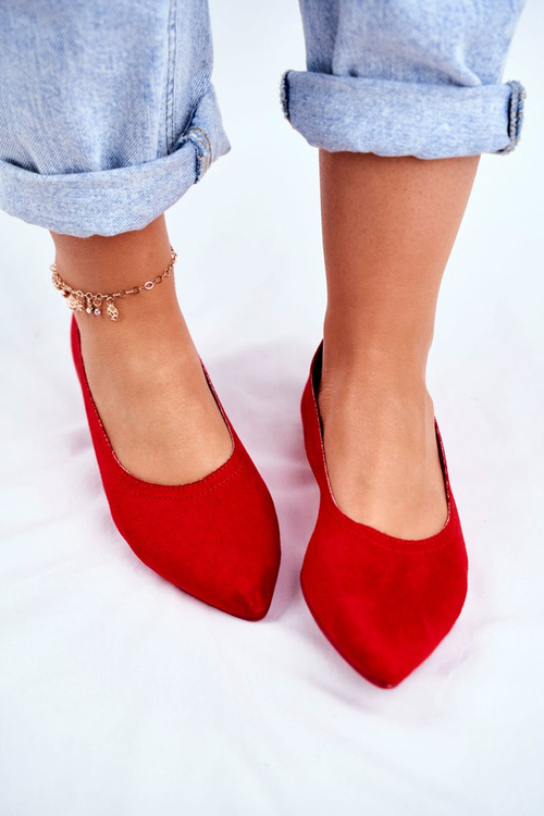 Women’s Ballerinas Eco-Suede Red Bellissima