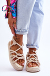 Women's Fashionable Braided Sandals Light beige Tiffanie