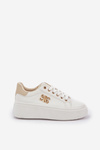 Women's Platform Sneakers White-Beige Temittes