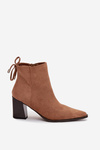 Women's Ankle Boots With Lacing Camel Halisse