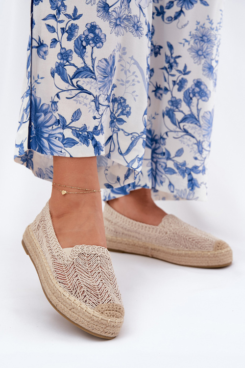 Women's Platform Espadrilles Beige Vinceza 17392