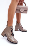 Low Laced Boots SBarski MR870-66 Dark Beige