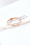 Steel Bracelet with Cubic Zirconia Rose Gold