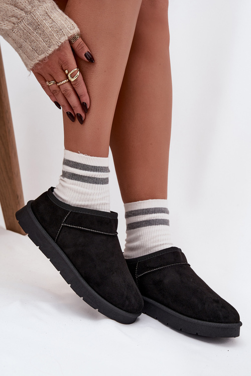 Women's Snow Boots Lined with Fur Black Serenne