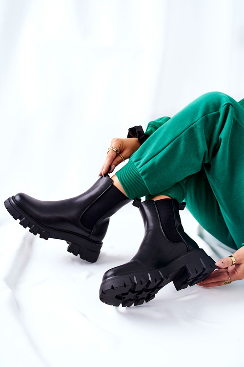 High Chelsea Boots Black Hallam