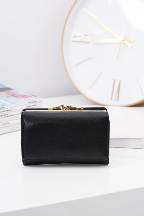 Small Women's Black Big Back Wallet