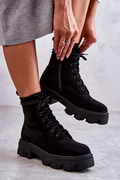 Suede Warm Boots Workers Black Darvin