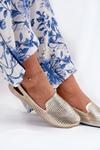 Perforated Ballerinas Made Of Natural Leather Artiker 56C2694 Gold