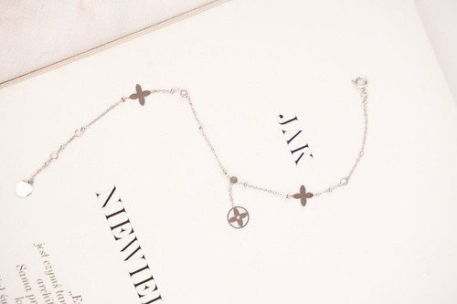 Women's Bracelet Celebrity Silver Clover Oreo