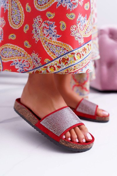 Women's Cork Flip Flops With Crystals Do It!