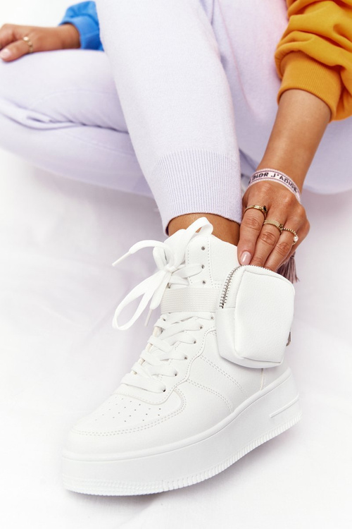 Sports Shoes On A Platform With A Purse White Alexis