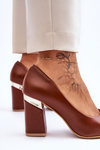 Leather pumps Lewski 3117 Brown