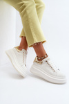 Sneakersy Damskie Skóra Naturalna Białe GOE NN2N4031