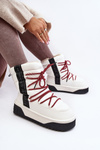 Women's snow boots with thick vegan sole D.Franklin DFSH371007 White