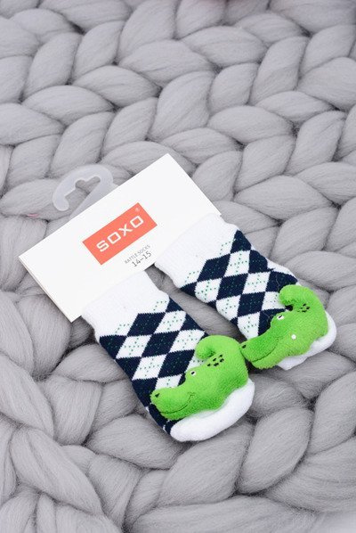 Infant Socks with Rattle Crocodile Soxo