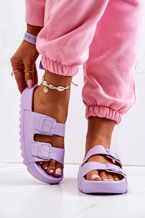 Rubber Slippers On The Platform Purple Westie