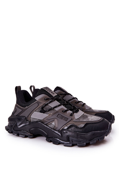 Buty Sportowe Skórzane Memory Foam Big Star Czarne II174209