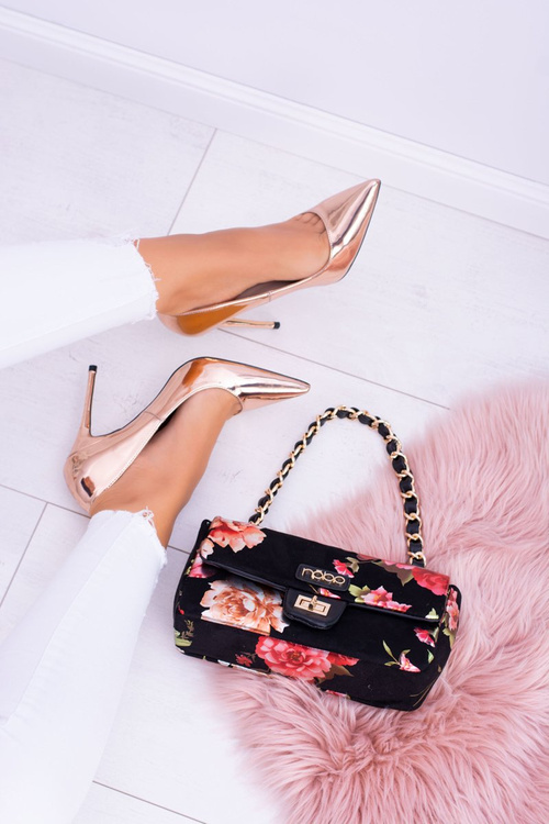 Lu Boo Women's Stilettos Mirrored In Pointed Pink Gold Mirrors