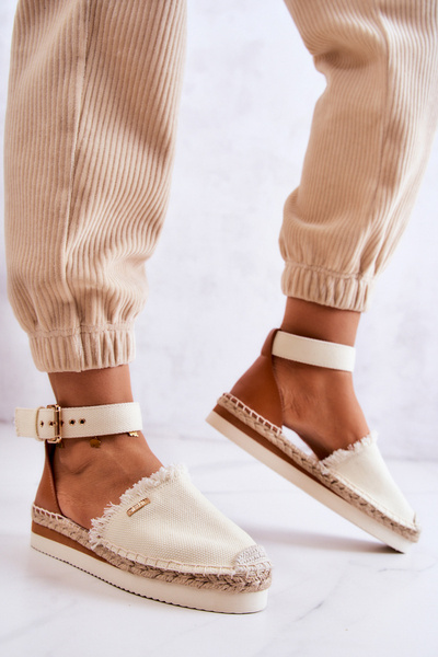 Espadryle Damskie Sprzączka Jasnobeżowe Big Star JJ274886