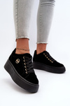 Low Women's Platform Sneakers Black Telirra