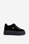 Low Women's Platform Sneakers Black Telirra