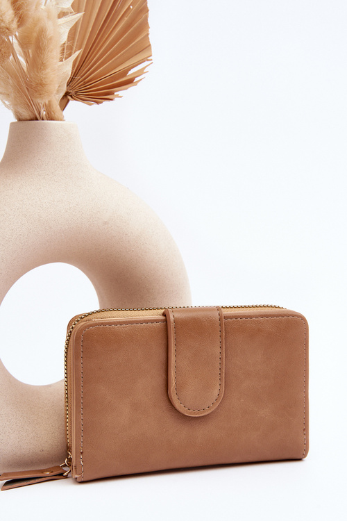 Women's Wallet Purse Made of Eco-leather Beige Risuna
