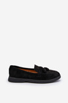 Women's Suede Moccasins Black Dansitu