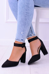 Women's Black Suede Stiletto pumps Harinta