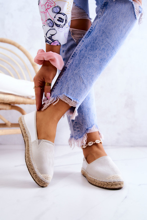 Women's Classic Espadrilles Big Star JJ274951 White and Gray