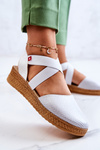 Espadryle Damskie Modne Białe Big Star JJ276036