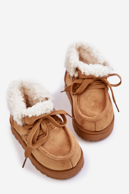 Snow Boots Kids Insulated With Fur Camel Adelane