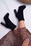 Women's Stiletto Boots Suede Black Cadillac