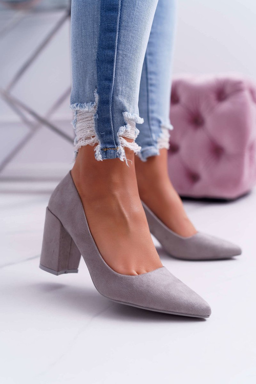 Women's Stiletto Sandals Suede Grey Neshka