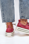 Women's Platform Sneakers Red GOE RR2N4104
