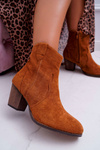 Women's Stiletto Heeled Cowboy Boots Camel Nutriso