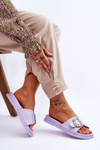 Women's Platform Slippers With Decoration Violet Beneca