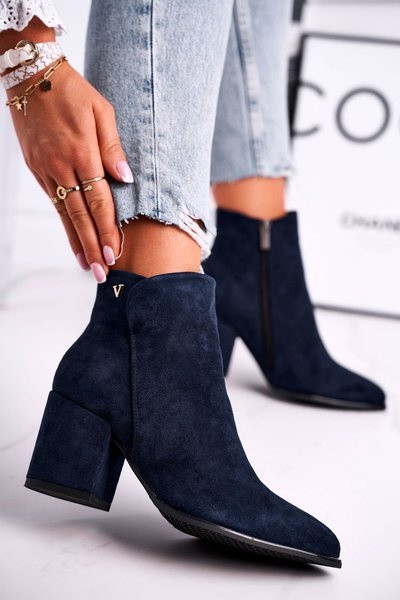 Women's Boots On Heel Navy So Good