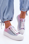 Low Platform Sneakers Big Star LL274A187 Pink and Blue
