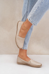 Espadryle Damskie Eleganckie Skóra Naturalna Beżowe Zazoo 10177
