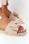 Rubber Slippers With A Bow Beige Andrea