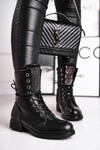 Women's Boots Warm With Zircons Black Seven Days