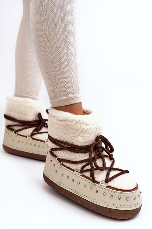 Women's Padded Snow Boots Beige Rohes