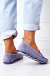 Women's Suede Loafers Blue Downtown